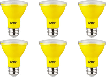 Yellow LED PAR20 Reflector Light Bulb, 2 Watts, 120 Volts, Medium Base, 30,000 Hour Lamp Life, 30 Lumens, Narrow
