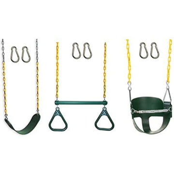 Jungle Gym Belt Swing, Ring Trapeze Bar & Half Bucket Toddler Swing