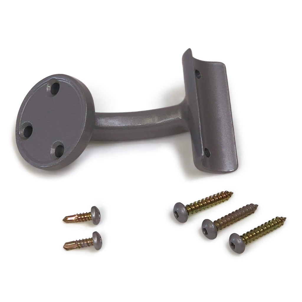 CHR 7' Handrail Section with Returns - Silver - USA Made Railing - Easy to Install Handrails for Outdoor & Indoor