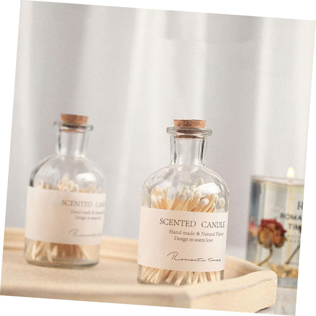 Aroma Candle Match Jar Set Decorative Glass Matches Holder Decor Candle Lovers and Weddings