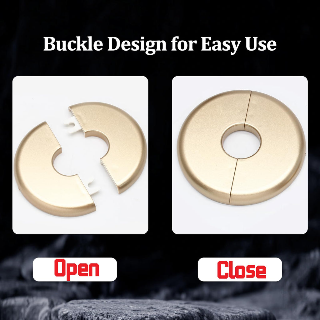 2 Pcs Gold 0.87 inch / 22mm Split Escutcheon Plate