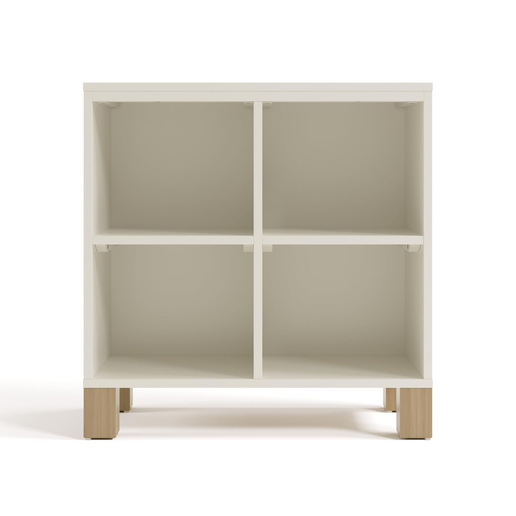 California Cube Organizer Bookcase, Frosted Oat with Driftwood