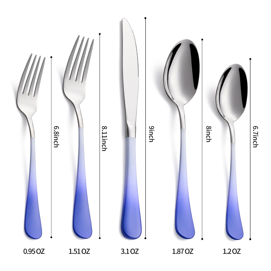 20-Pieces Color Silverware Sets for 4 | Casa Home Living