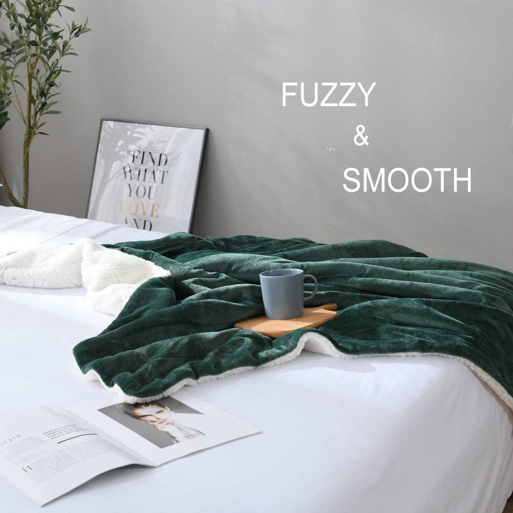 Flannel Blanket Reversible Sherpa Throw Blanket Super Soft Plush Warm Fleece Microfiber /Outdoor/Travel