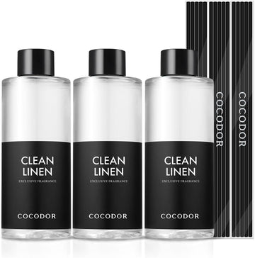 Reed Diffuser Oil Refill/Clean Linen /6.7oz(200ml) / 3 Pack/Home Fragrance, Scented Oils, Oils for Reed - Set of 3