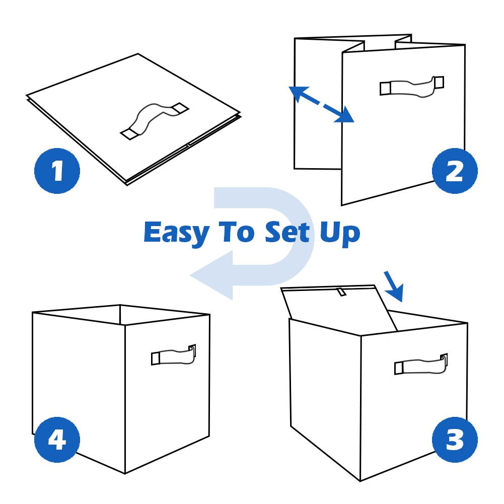 Storage Bins, Foldable Fabric Storage Cubes And Cloth Storage