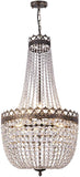 Crystal Chandelier Lights, 12 Lights French Empire Chandelier Lighting High Ceiling Hanging Pendant Light Fixture for Dining Living Room Foyer Kitchen Bedroom, Antique Bronze 25.38'' W A108-B0F6CFW8JX