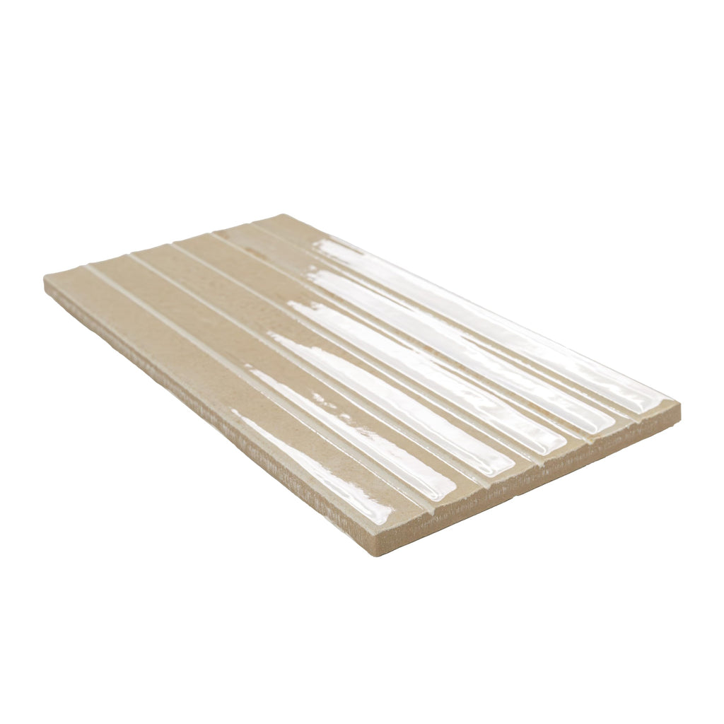 Porcelain Fluted Wall Tile | Marino Almond Bisque | 5" x 10"