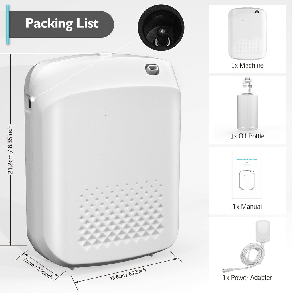 Scent Air Machine, Smart Waterless Essential Oil Diffuser