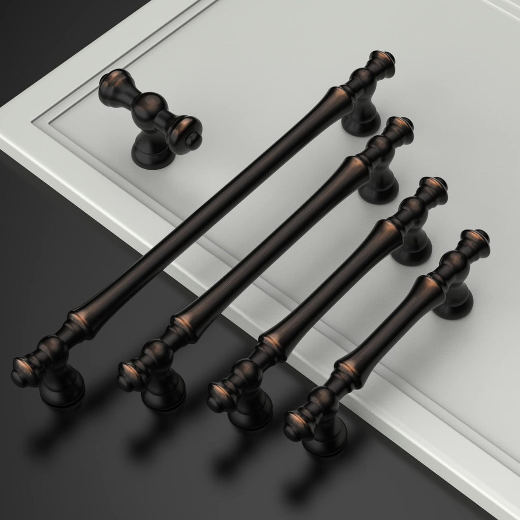20 Pack Oil Rubbed Bronze Kitchen Cabinet Knobs 2.1 Inch(53mm) Single Hole Cabinet Handles Dresser Knobs Drawer Knobs