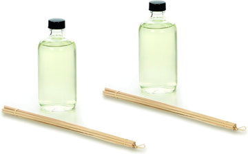 Essence of Elegance Vanilla Almond Reed Diffuser Refill Oils, 200ml Each with Chic Diffuser Bottle & Stylish - Set of 2
