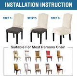 H.VERSAILTEX Velvet Dining Chair Covers Stretch Chair Covers for Dining Room Set of 4 Parson Chair Slipcovers Chair