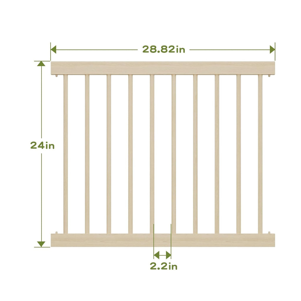 95x64in Foldable Wooden Baby Playpen with Gate, Child Safety Lock, CPC Certified Play Yard with Suction Cups