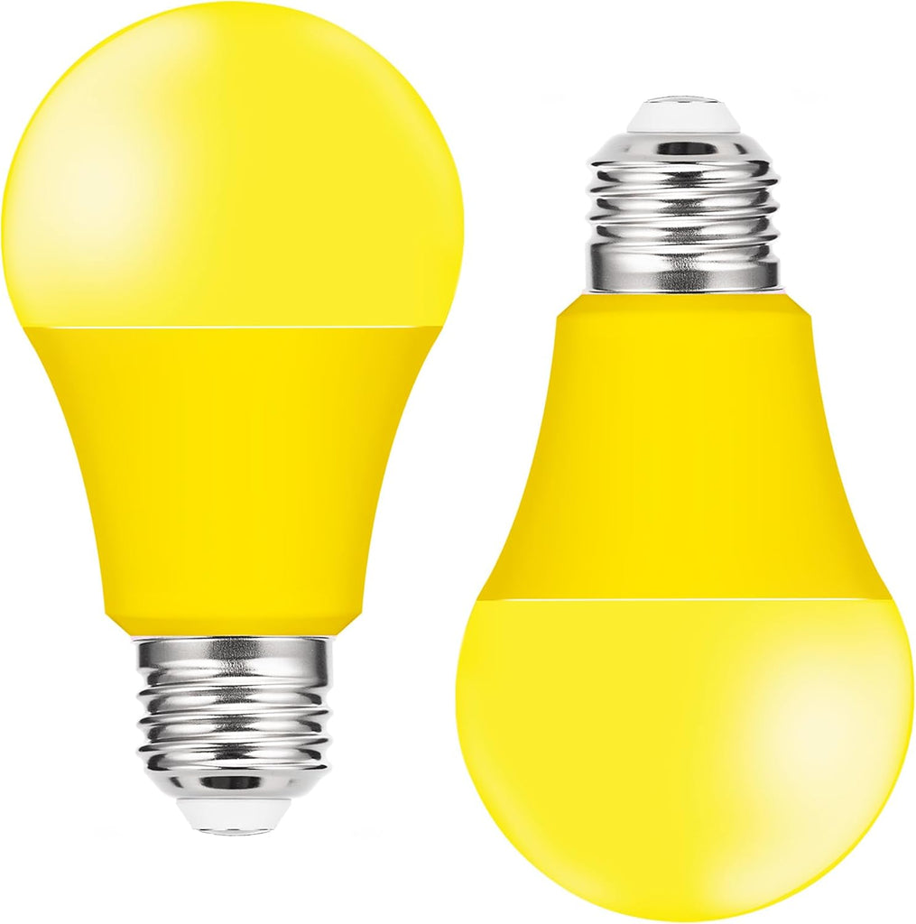 A15 LED Yellow Light Bulbs 40W Equivalent Outdoor, Yellow Bug Porch Lights for Outside Indoor, Sleep Light Bulbs