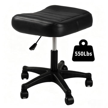 Ergonomic Adjustable Under Desk Footrest, Ottoman with Wheels