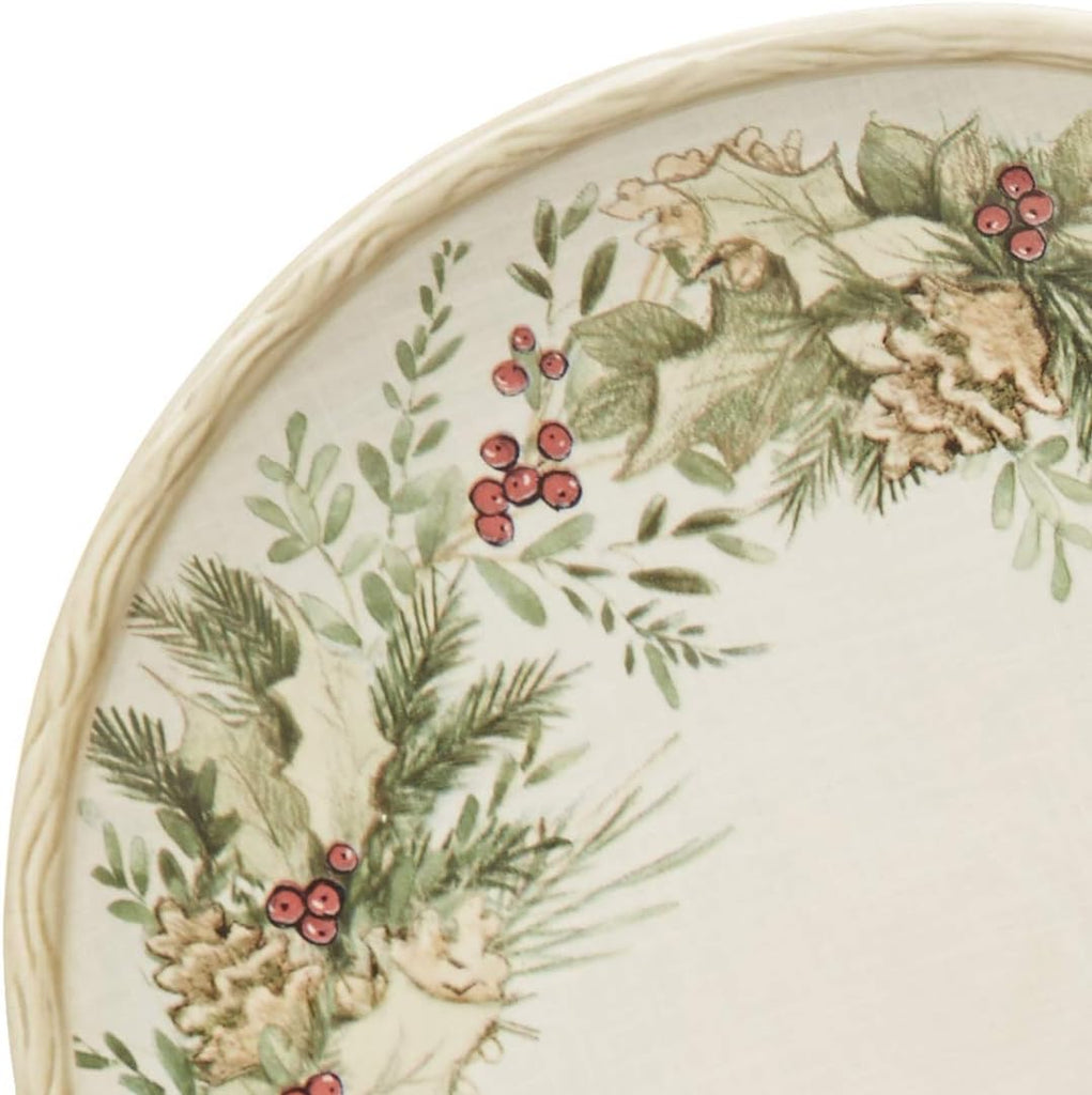 89044RM Holly and Ivy 16pc Dinnerware Set, Service for 4,Multicolored