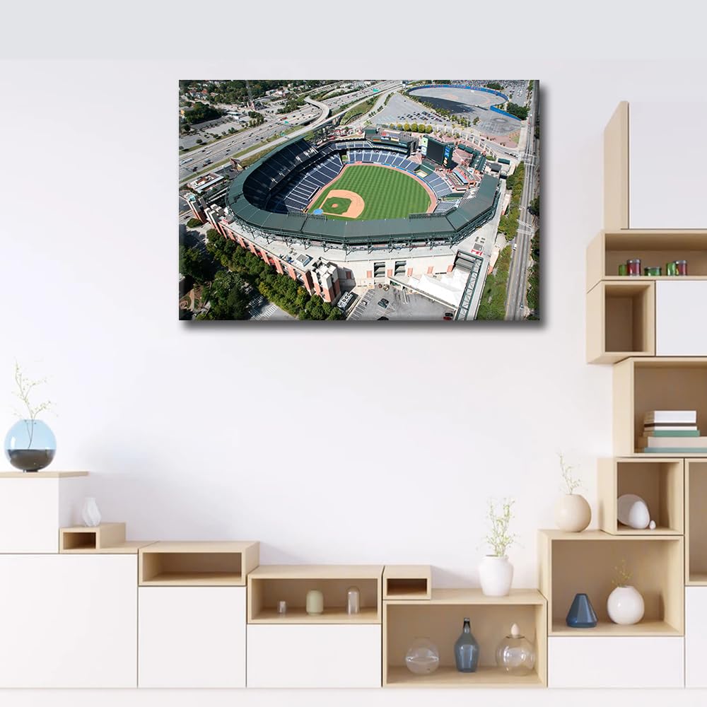 Baseball Stadium Canvas Wall Art Turner Field Paintings Prints on Canvas USA Sports Modern Artwork Pictures Bedroom 1