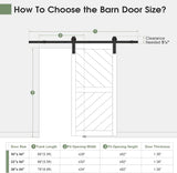 32in x 84in Sliding Barn Door with 5.5FT Barn Door Hardware kit & Handle Included, Solid MDF Wood Sl