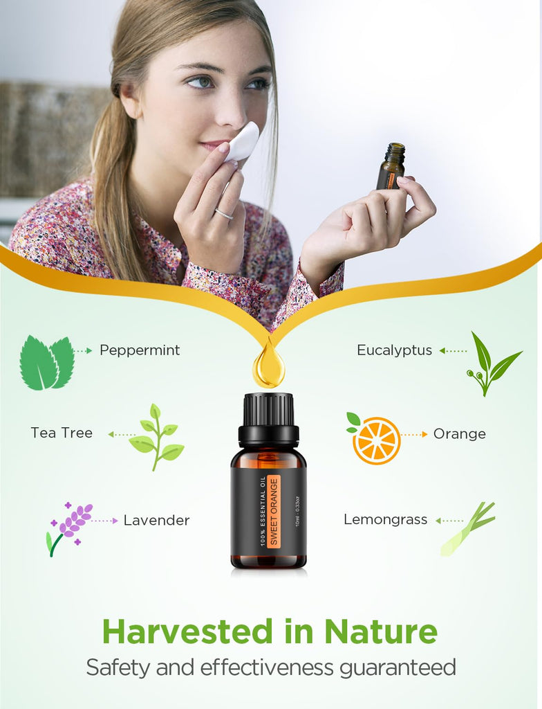 100ml Essential Oil Diffuser with 6 Oils Gift Set, Grey