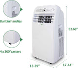 12,000 BTU, 2024 New Portable Air Conditioner with Heat, 4-in-1 function Dehumidifier & Fan