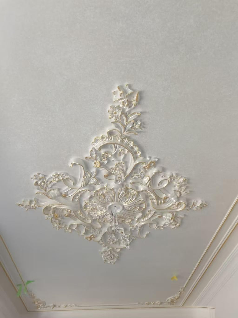 Pieced Pattern Ceiling Medallion Ceiling Medallions for Light Fixtures Split Ceiling Medallion White Ceiling Fan