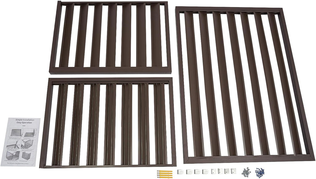 Air Conditioner Fence Aluminum Alloy Air Conditioner Protective Cover Modern Privacy Fence Screen Rectangular Privacy