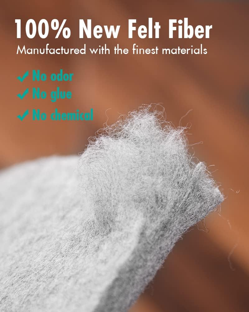 2x8 Non Slip Felt Rug Pad for Hardwood Floor, 1/4 Runner Rug Gripper - Set of 16