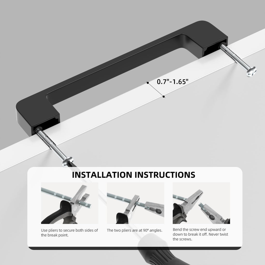 Black Cabinet Handles 6-5/16" Matte Black Cabinet Pulls 10 Pack