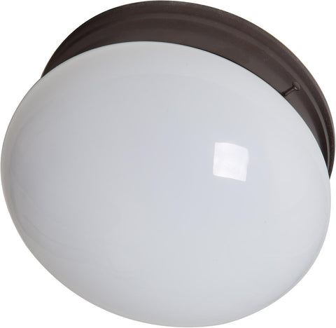 Dimmable Round Ceiling Light Fixture, (2) W Medium A19/CFL Lamp, Bronze