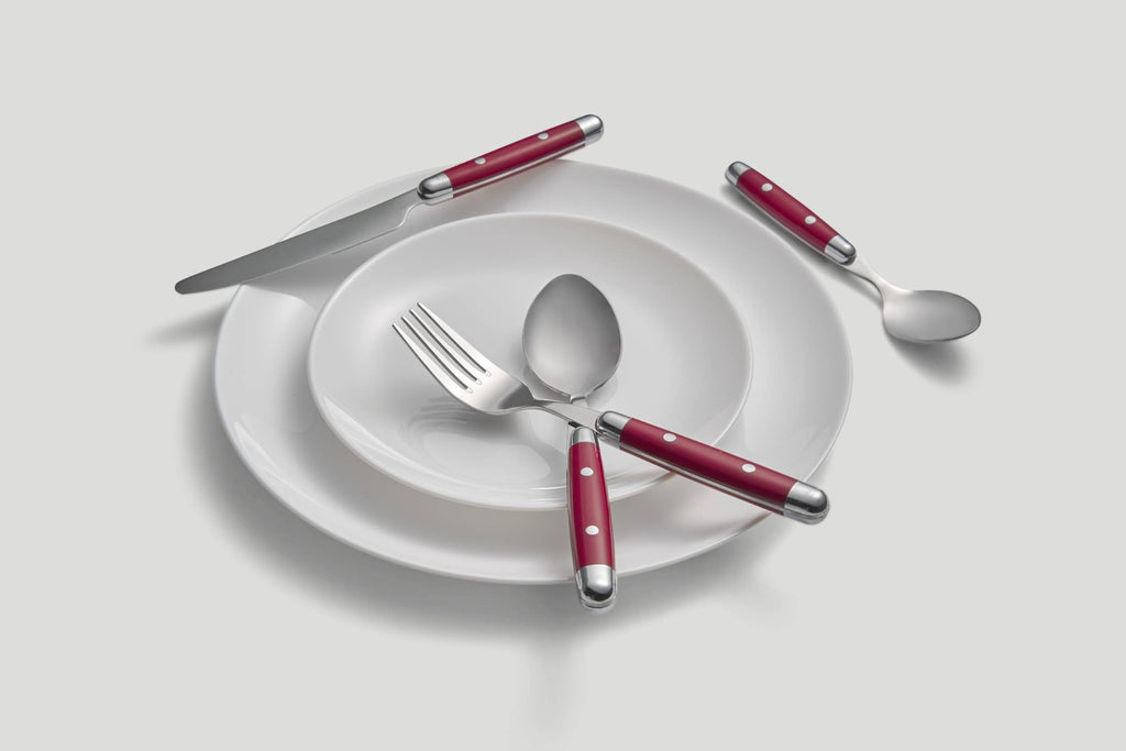 Jubilee Red 16-Piece 18/0 Silverware Set for 4, Flatware
