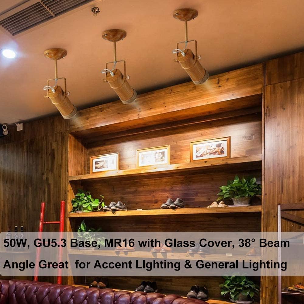 MR16 Halogen Bulb 50W 12V GU5.3 Base 2800K for Track Lights