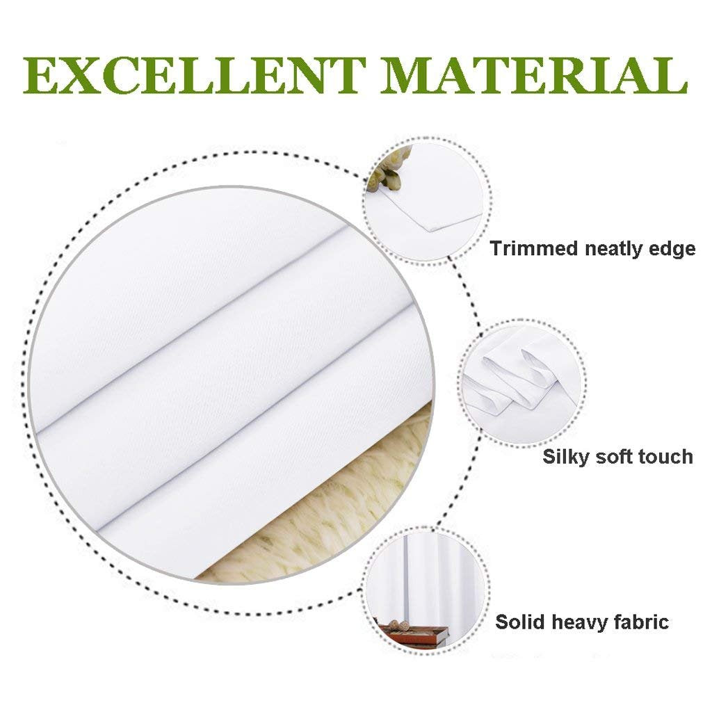 Patio Door Curtain Panel - (120 inches Wide, Pure White, 1 Piece) Nursery & Infant Care Drape, Extra Long 84 inches