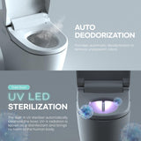 Smart One-Piece Elongated Toilet with Auto Open/Close Lid, Dual Auto Flush, Heated Seat, ADA Comfort Height