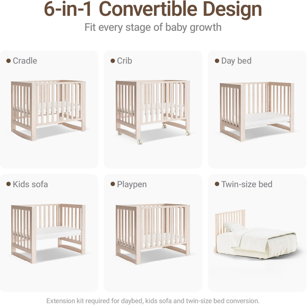 EvoNest Mini Crib with Baby Ear Muffs Bundle