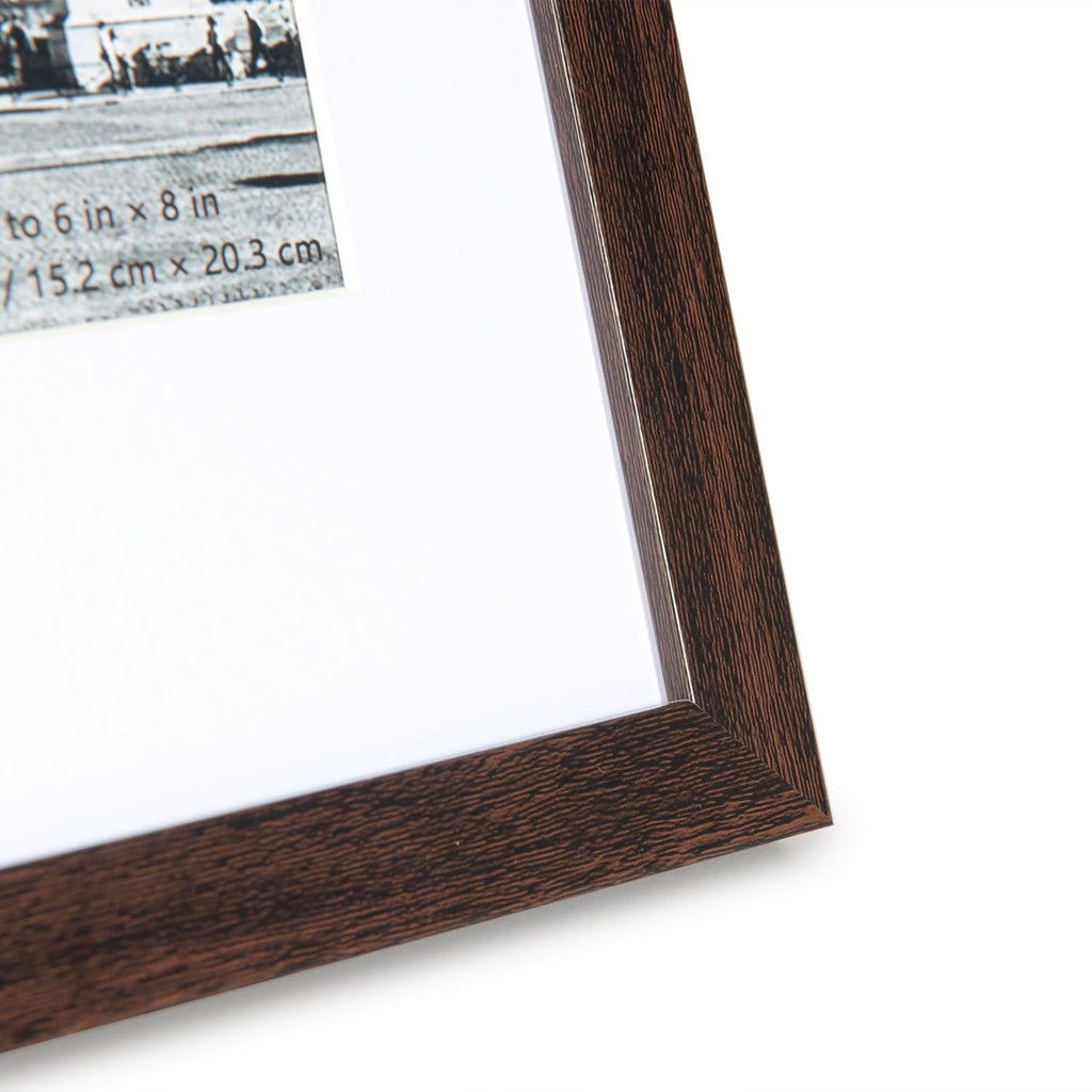 12x16 Picture Frame Rustic Brown 3 Pcs in 1 set 12x16 Frame can Display 8.5x11 inch Picture with Mat or 12x16 inch