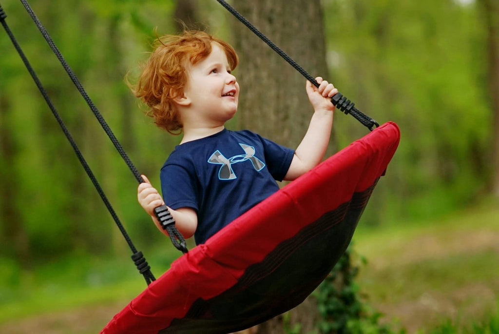 30" Diameter Red Round Swing Supports up to 300 lbs Swing