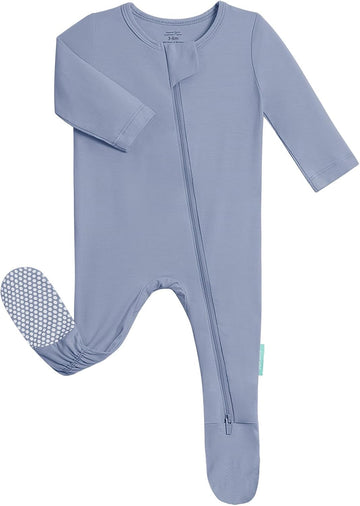 Bamboo Viscose Baby Zipper Footie Pajamas, 0-3-6-9