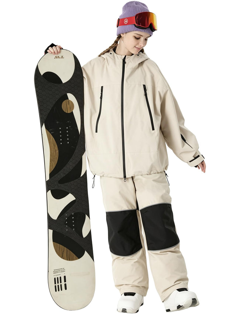 Kids Baggy Snowboard Pants Ski Bibs Girl Boy Waterproof Insulated
