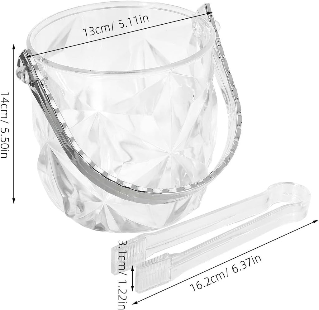Portable Plastic Ice Bucket with Tongs Events