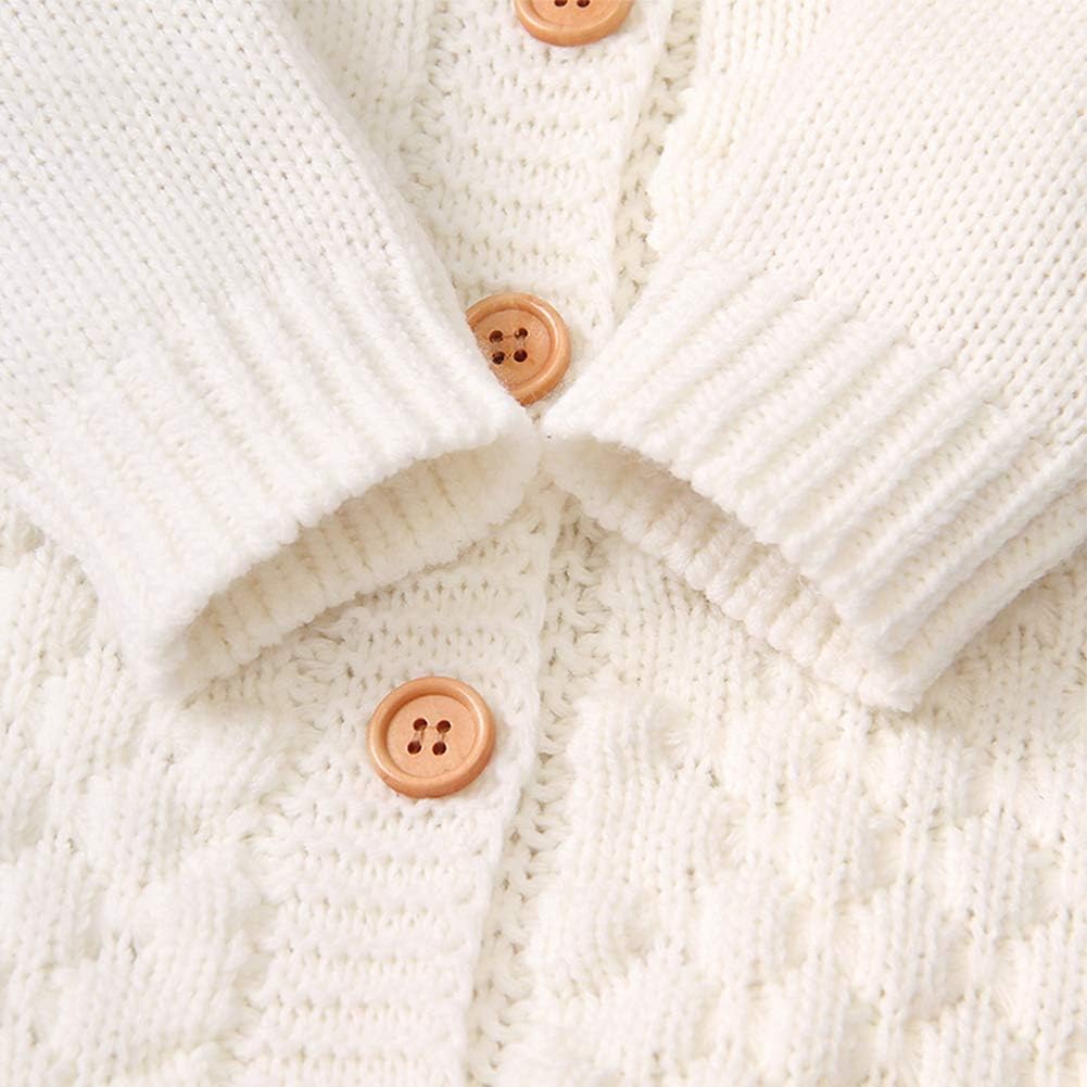 Baby Girl Boy Sweater Romper Knitted Overall Hooded Jumpsuit Cute Warm Clothes