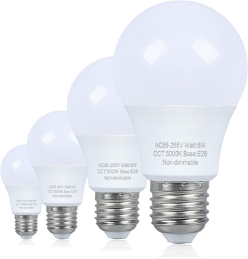LED Light Bulbs 40 watt Equivalent, Daylight 5000K, E26 Base