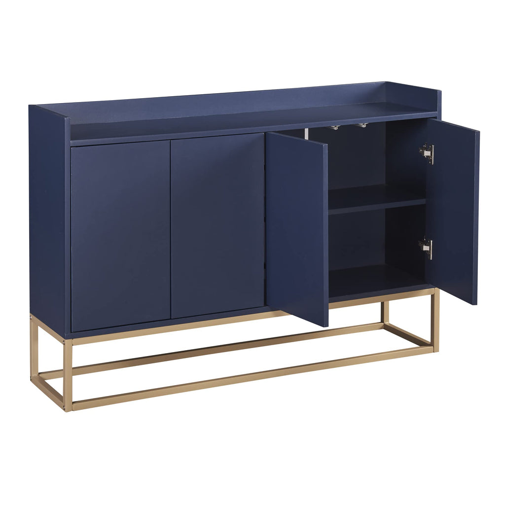 Sideboard Buffet Cabinet with Storage, Modern Storage Cabinet with 4 Doors and Metal Base, Accent Console Table with
