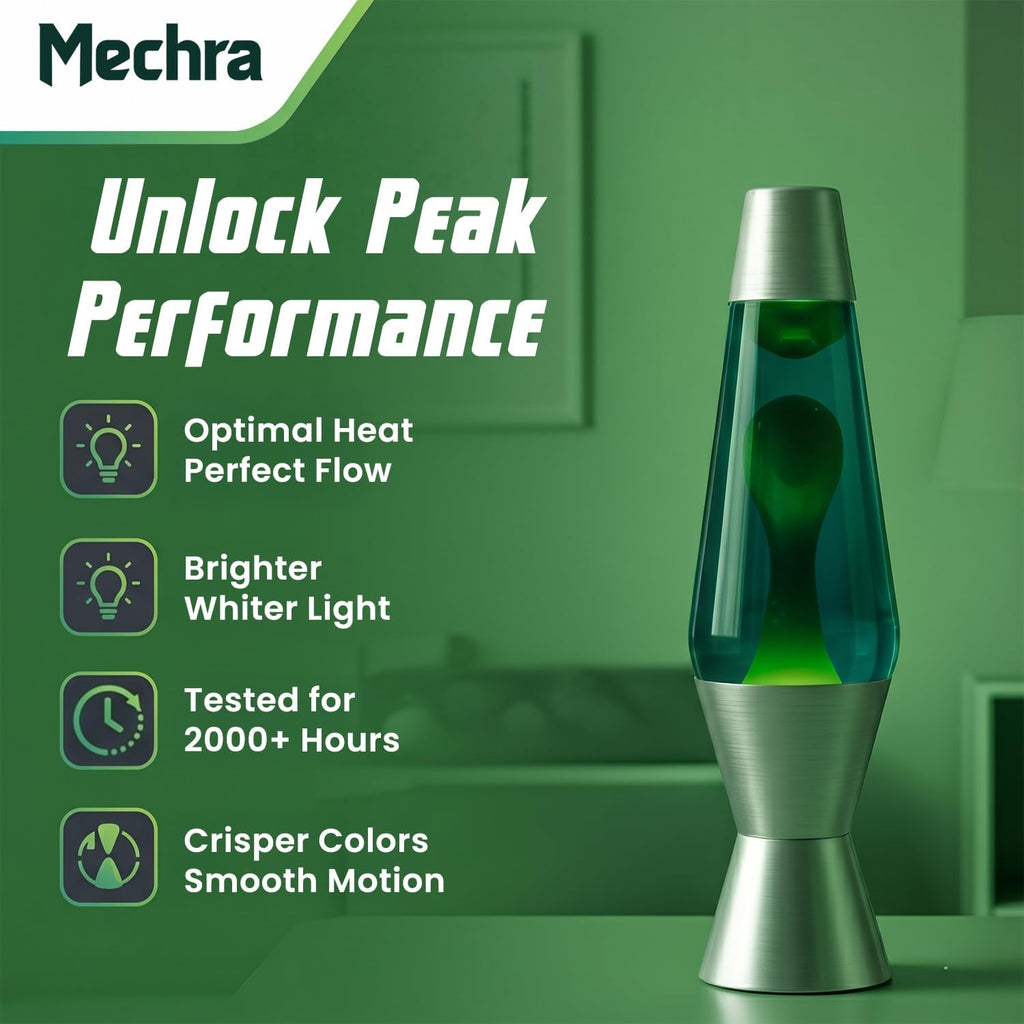 (Pack 6) S11 E17 Middle Base 40 Watt 120V Incandescent Bulbs Adjustable Warm White Light - Lava Lamp Replacement