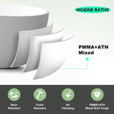 43" Premium Japanese Solid Surface Free Standing Bathtubs, Unique Small Matte White Stone Resin Soaking Tub with