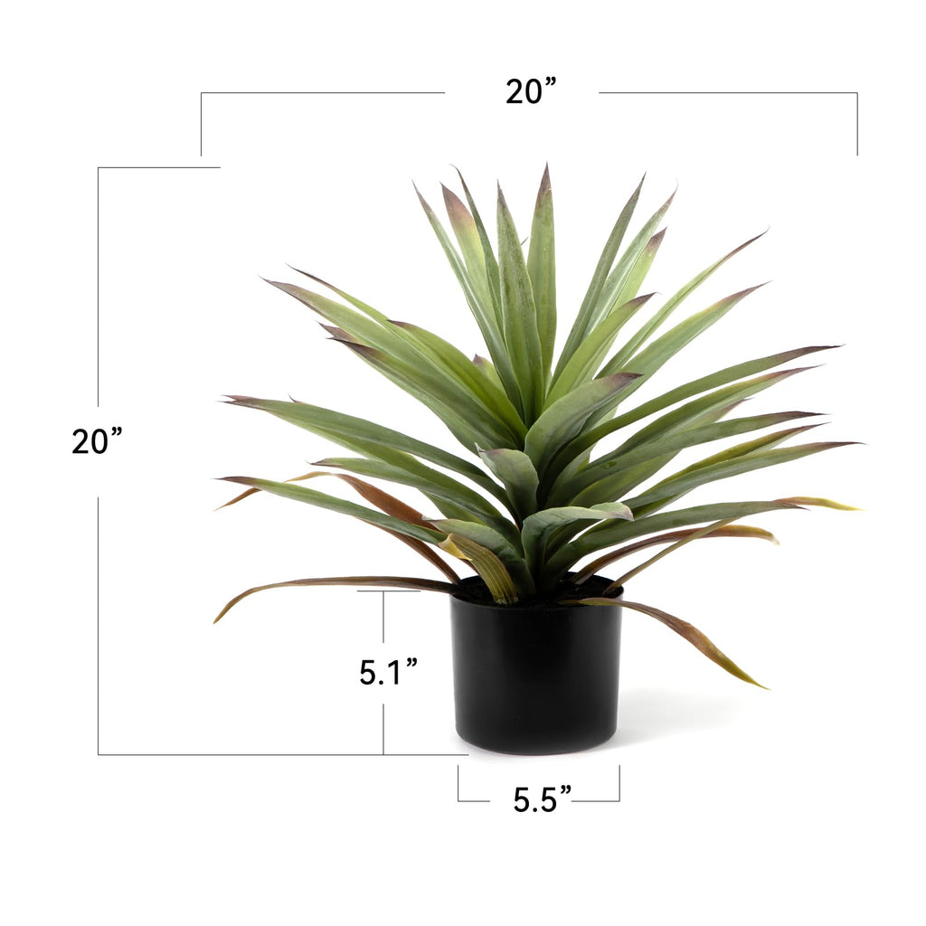Décor Artificial Agave Plant in Pot (20-Inch)
