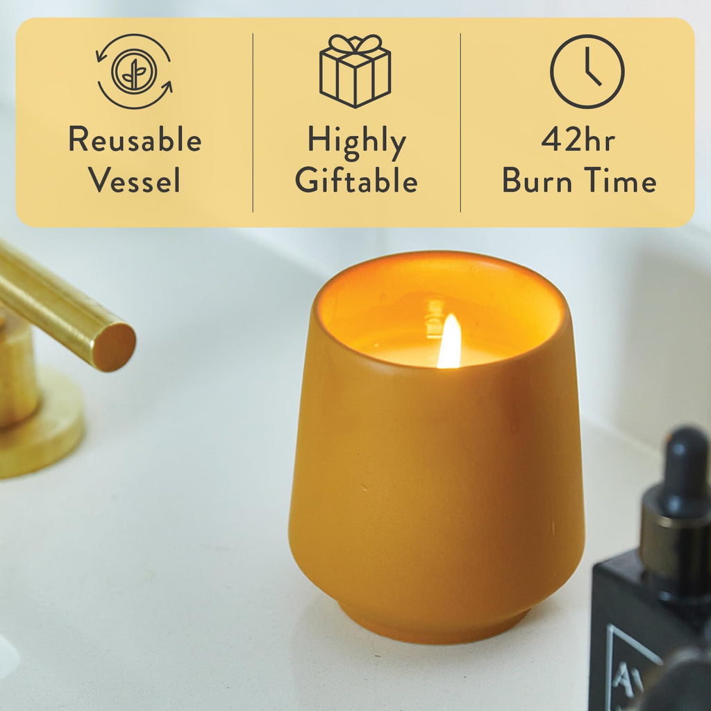 Soy Candle Planter - Grows Lavender - Cedarwood Scent - 6 oz