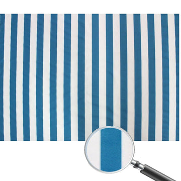 Stripe Canvas Marine Fabric 600 Denier Indoor/Outdoor (Blue/White 5, Yards)