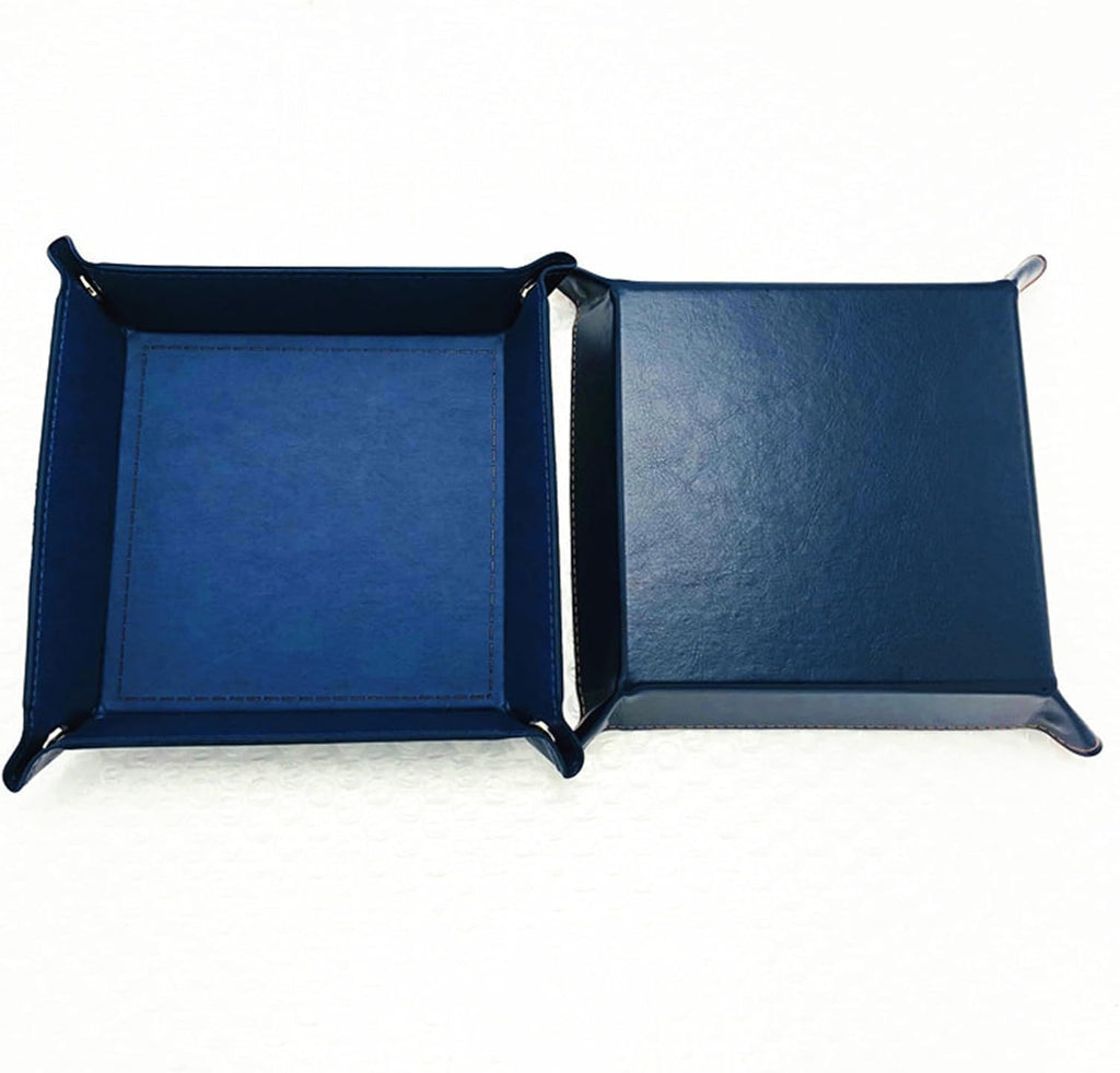 Valet Tray Desktop Storage Organizer - Vegan Leather Catchall Tray Bedside Vanity Tray Nightstand Caddy Holder