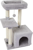 Cute Cat Tree Kitten Cat Tower for Indoor Cat Condo Sisal Scratching Posts with Jump Platform Cat Furniture Activity