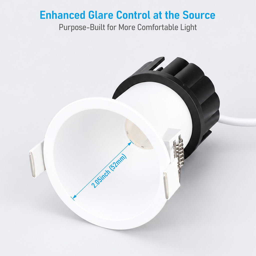 2 Inch Ultra-Deep Anti-Glare LED Recessed Lights 5CCT